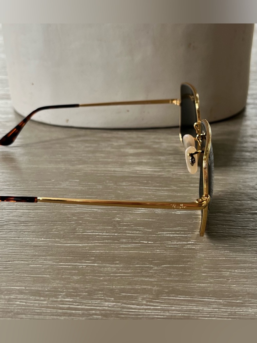 Ray-Ban Sunglasses RB1971 Square Reverse 9147/31 54/9 Women's Gold/ G-15 Green - Picture 12 of 16